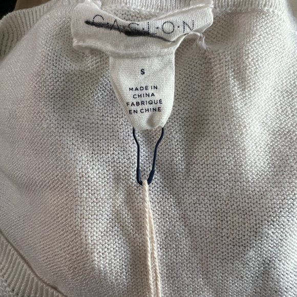 NWT CASLON Colorblock Stripe Sweater in Rust Placed Stripe (S) - Picture 9 of 11